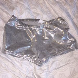 Varsity Spirit Silver Spandex shorts